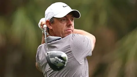 Rory McIlroy hitting a drive at TPC Sawgrass during round one of the Players Championship.