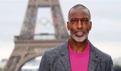 Michael Johnson during Grand Slam Track event amid league controversy