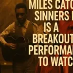 Miles Caton performing on guitar for the movie Sinners