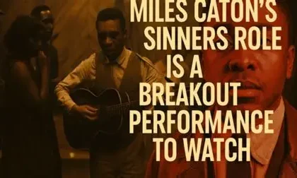 Miles Caton performing on guitar for the movie Sinners