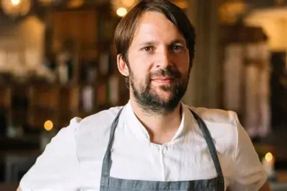 René Redzepi, founder of Noma restaurant, during a public appearance.