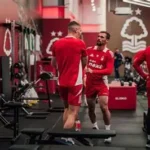 Edu at Nottingham Forest training ground