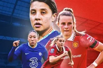 Manchester United women celebrate after scoring against Chelsea in the League Cup.