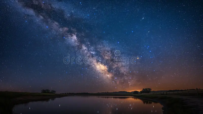Star bathing experience under the Milky Way in rural Wales