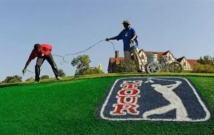 PGA Tour CEO Brian Rolapp speaking about future changes in professional golf.