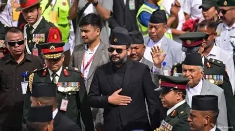 Balendra Shah celebrating election victory in Nepal.