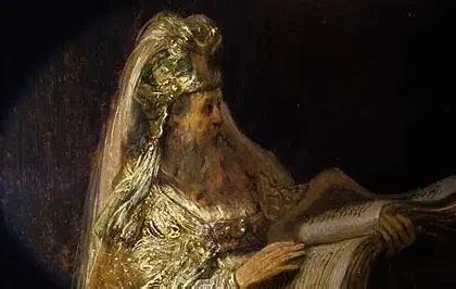 Rembrandt’s Vision of Zacharias in the Temple on display at the Rijksmuseum