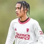 JJ Gabriel playing for Manchester United youth team during FA Youth Cup match