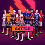 Premier League manager motivating players on the sidelines during a relegation battle.