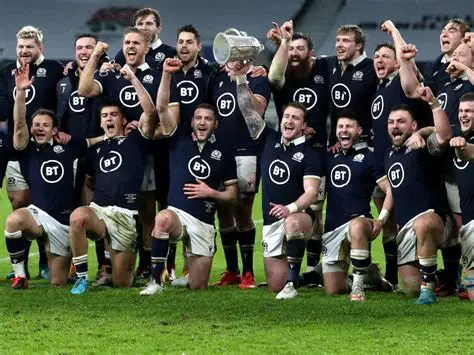 Scotland rugby captain Sione Tuipulotu speaking to teammates during Six Nations preparation in Dublin.