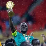 Senegal players reacting during controversial AFCON final match