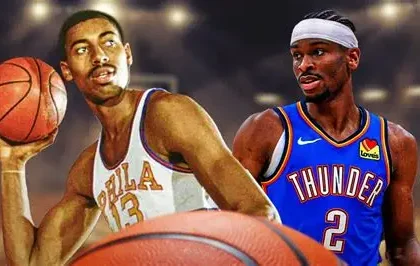 Shai Gilgeous-Alexander scoring for the Oklahoma City Thunder against the Boston Celtics.