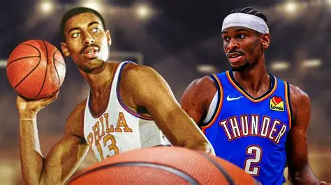 Shai Gilgeous-Alexander scoring for the Oklahoma City Thunder against the Boston Celtics.