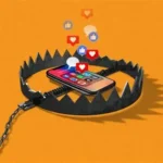 People using smartphones highlighting social media addiction concerns