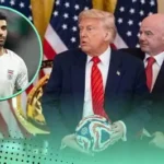 FIFA president Gianni Infantino meeting US President Donald Trump about the World Cup