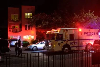 Police officers detain suspect after alleged bomb attempt outside NYC mayor residence