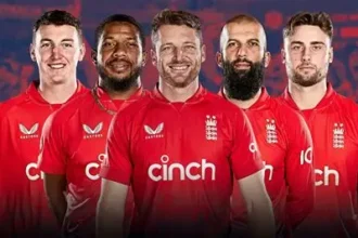 Harry Brook leads England T20 World Cup team in Mumbai