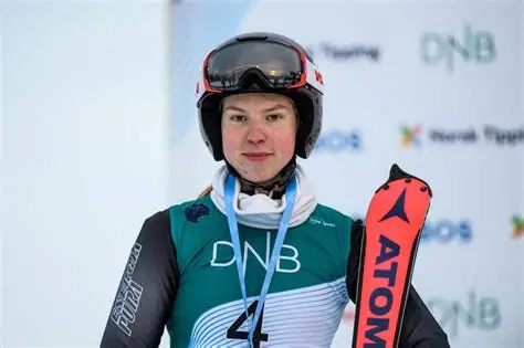 Varvara Voronchikhina celebrating Paralympic super-G gold medal