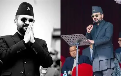 Balendra Shah taking oath as Nepal prime minister after election victory