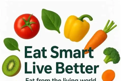 Person eating slowly at a colorful healthy meal, focusing on mindful eating