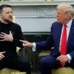 Volodymyr Zelensky meeting Keir Starmer during diplomatic talks in London