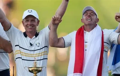 Luke Donald Europe Ryder Cup captain supported by Rory McIlroy
