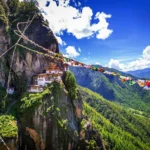 Taboo travel destinations Tiger’s Nest monastery Bhutan cliffside temple