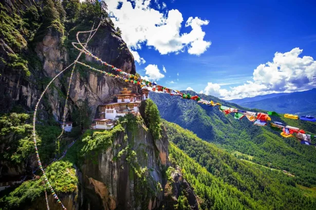 Taboo travel destinations Tiger’s Nest monastery Bhutan cliffside temple