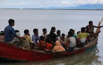 Rescue operation in the Andaman Sea after a migrant boat carrying Rohingya and Bangladeshi passengers capsized, leaving around 250 people missing.