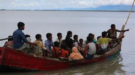 Rescue operation in the Andaman Sea after a migrant boat carrying Rohingya and Bangladeshi passengers capsized, leaving around 250 people missing.