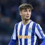 Porto defender Martim Fernandes watches in horror as his 45-yard backpass rolls past helpless goalkeeper Diogo Costa into own net.
