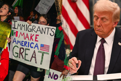 Couple in legal dispute with immigration documents and stress