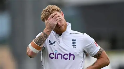 Ben Stokes after facial surgery following a cricket injury