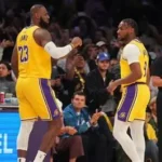 Bronny James steals ball and passes to LeBron for historic coast-to-coast dunk during Lakers-Warriors NBA matchup