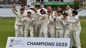 County Championship cricket match showing players on field during replacement player rule trial
