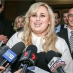 Sydney court during Rebel Wilson defamation case with Charlotte MacInnes.