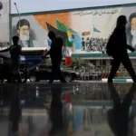 Damaged bridge in Iran after missile strikes during conflict