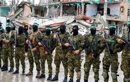 Gaza conflict aftermath with damaged buildings amid stalled peace talks