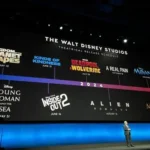 Hollywood actors presenting upcoming movies at CinemaCon event in Las Vegas