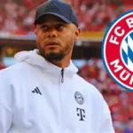 Vincent Kompany coaching Bayern Munich during a Champions League match