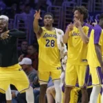 LeBron James leading Lakers comeback against Houston Rockets in playoff game