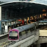 Empty platform at Mumbai Aqua Line metro station highlights low India metro ridership.