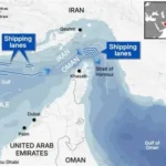 Oil tanker passing through Strait of Hormuz after reopening during ceasefire