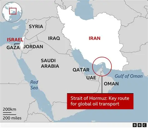 Oil tanker passing through Strait of Hormuz amid rising geopolitical tensions