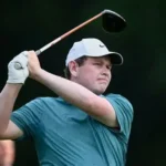 Robert MacIntyre playing golf during PGA Tour event after Masters controversy