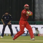 Shadab Khan batting during Islamabad United vs Quetta Gladiators PSL 2026 match
