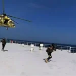 Iranian sailors boarding transport plane in Sri Lanka for repatriation