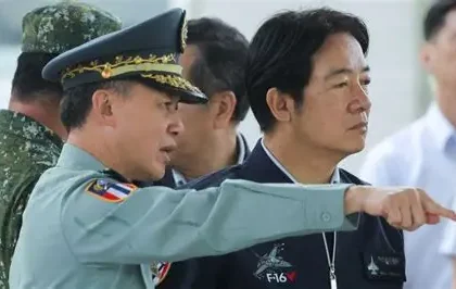 Taiwan president Lai Ching-te addressing international audience