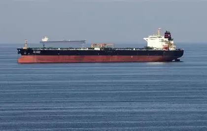 Oil tanker navigating the Strait of Hormuz amid rising geopolitical tensions