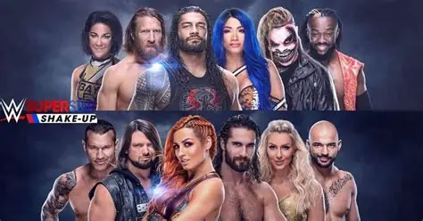 WWE wrestlers during WrestleMania event before roster releases